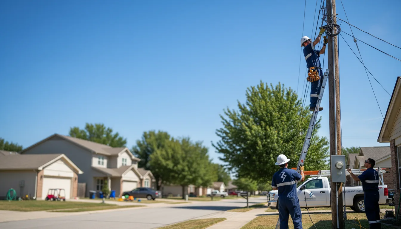 Residential electrician providing installation services in Boswell, OK